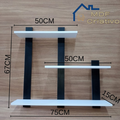 Prateleira 3 andares modelo maior