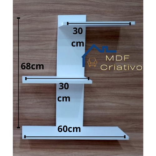 Prateleira 3 andares modelo 1