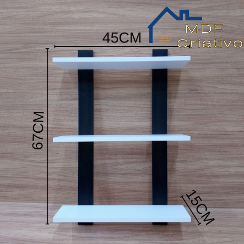 Prateleira 3 andares modelo menor